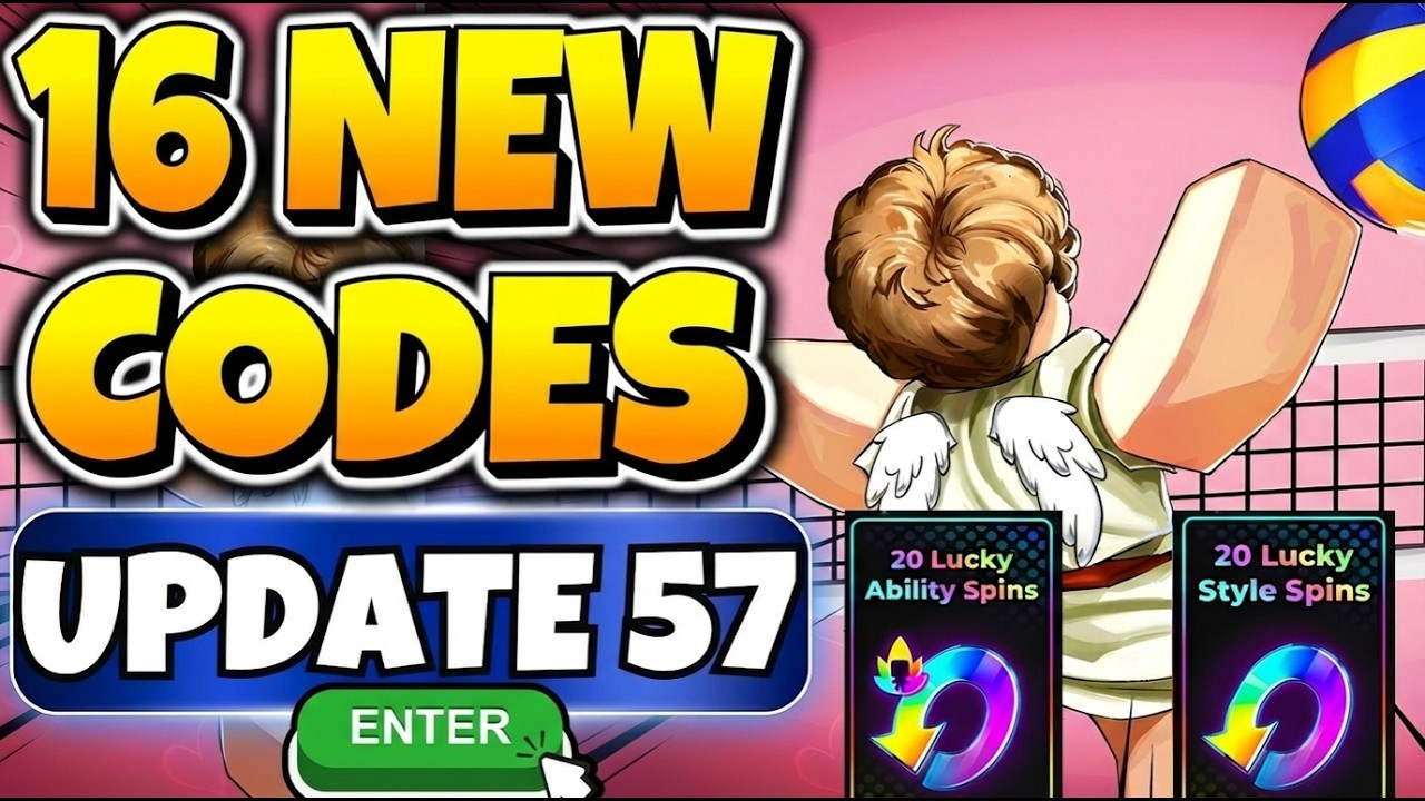 16 NEW* ALL WORKING UPDATE 57 CODES FOR VOLLEYBALL LEGENDS ROBLOX IN ...