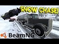 SNOW MOUNTAIN POLICE CHASES & CRASHES! - BeamNG Gameplay & Crashes - Cop Escape