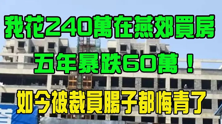 我花240万在燕郊买房，在北京上班，房产五年暴跌60万，我如今被裁员失业回到老家，燕郊的房子一直空置，进退两难|北漂人在燕郊买房的真实经历 - 天天要闻