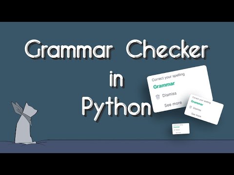 Make a Grammer Checker in Python