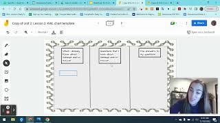 Unit 2: Lesson 2: KWL chart