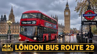London Bus Route 29 🚌 | Full Journey Through London | West End to Wood Green (4K HDR)