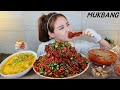 SUB) 땡초듬뿍 매운등뼈찜 버터달걀밥 시원한김치냉국 먹방 Spicy Backbone Kimchi soup Egg fried rice MUKBANG ASMR yummy eating