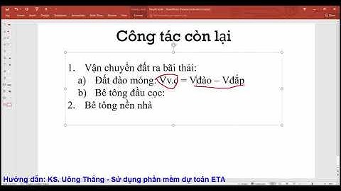 Bài 20 Bóc khối lượng các công tác còn lại trong phần móng