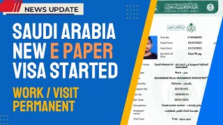 Saudi Embassy New E Paper Visa Started - Saudi Work Visa, Family Visit and Permanent Visa Process