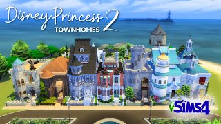 New Disney Princess Modern Townhouses For Rent | Sims 4 Stop Motion Build 64 x 64 | No CC