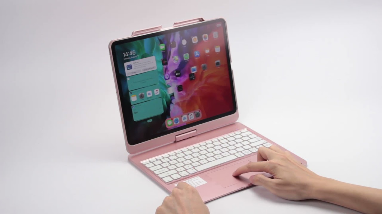 iPad Pro 12.9" 4th Gen 360 Deg Rotation Bluetooth Keyboard Case with