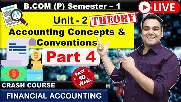 Financial Accounting Conventions | B.COM (Prog.) Semester 1 | DU Past 10 Years Solutions Part 4