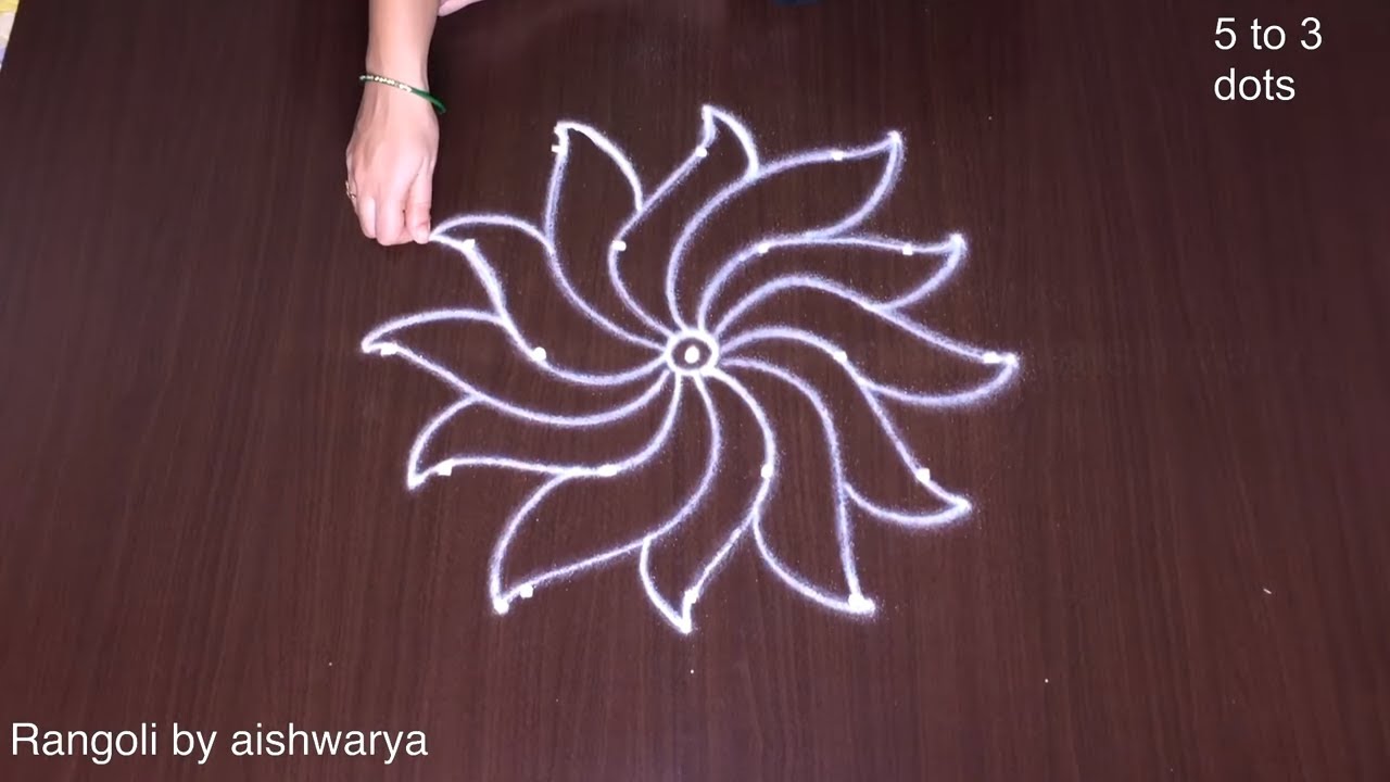Latest Flower Kolam Designs