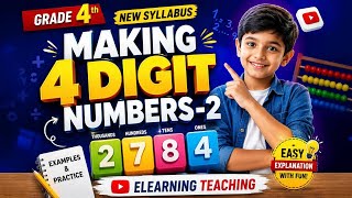 Making 4 digit numbers-2 Grade 4th new Syllabus