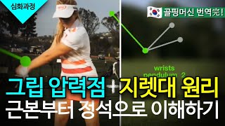[골핑머신] 그립 압력점(프레셔 포인트)는 4가지 어큐뮬레이터와 2개의 지렛대를 움직이는데 관여한다