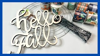 Easy Fall Ribbon Wreath DIY || Wreath Tutorial || Just 1 Quick Craft 