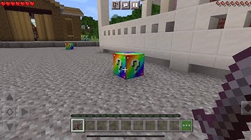 Rainbow Lucky Block ADDON In Minecraft PE