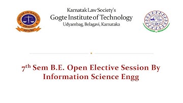 7th Sem B.E. Open Elective Session by Information Science Engg