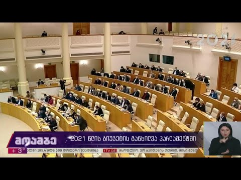 2021 წლის ბიუჯეტის განხილვა პარლამენტში
