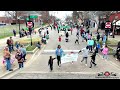 St patricks day parade michigan city indiana 4k drone footage