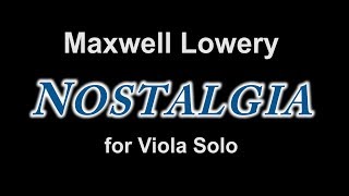 Maxwell Lowery Nostalgia 2019 With Score