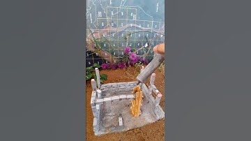 Tiny Construction! Filling Cement into the Mini Formwork Columns