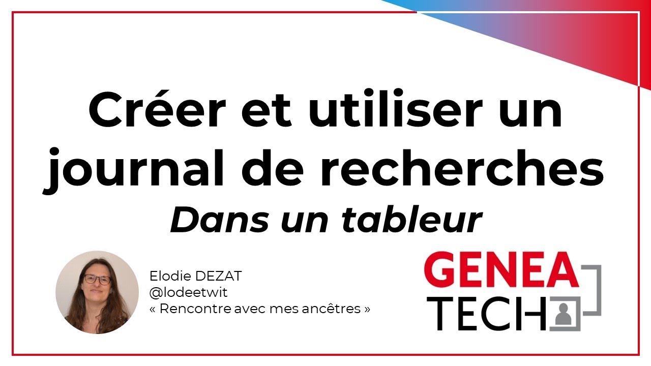 Créer un journal de recherches avec un tableur
