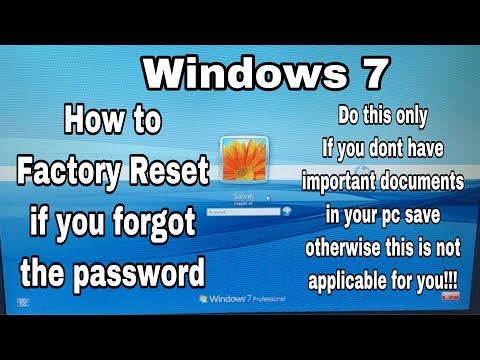 Paano mag reset ng computer Windows 7 kapag nakalimutan ang Password, walang software  2021
