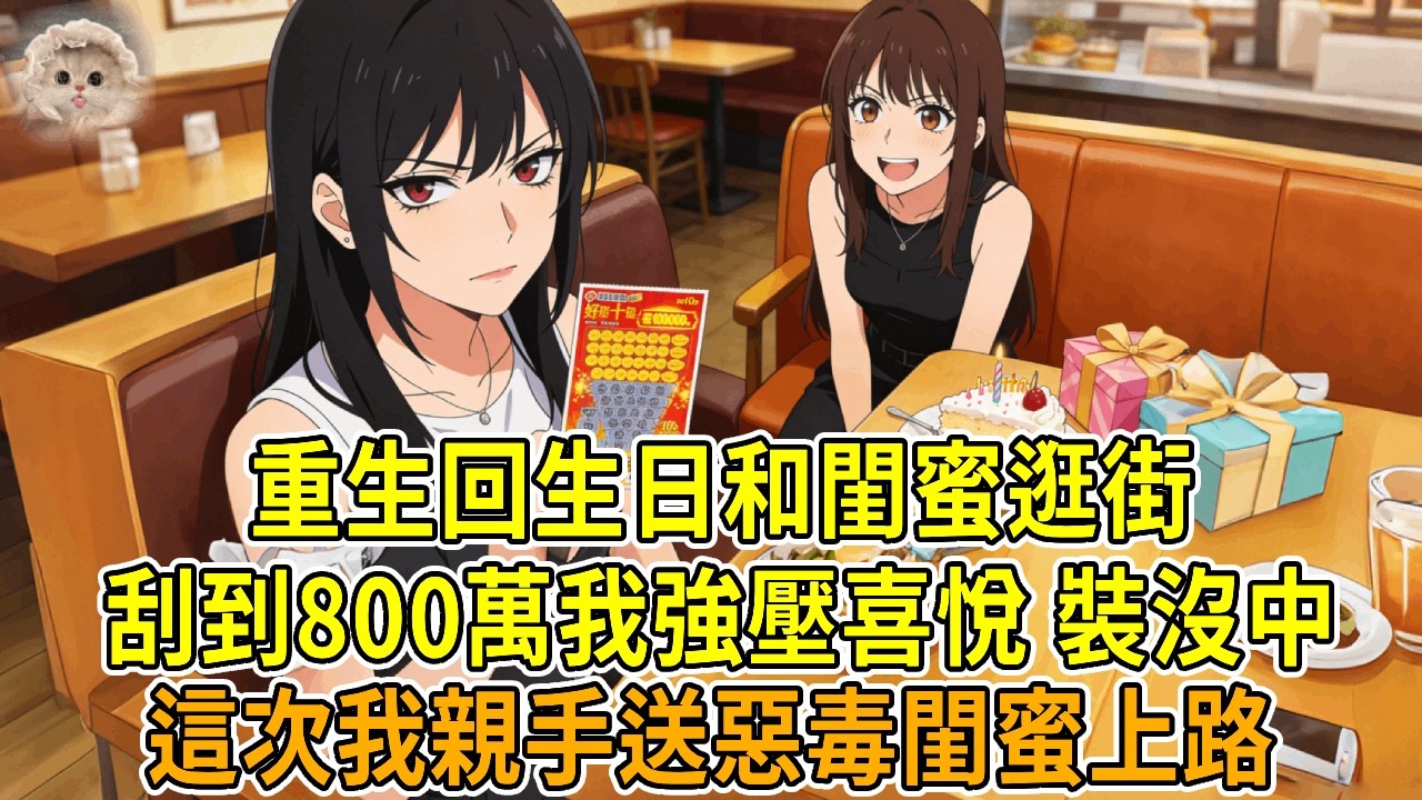 上一世，生日當天，逛街時隨手買了張刮刮樂，中了800萬大獎。我興奮地告訴閨蜜，她卻謾罵我運氣好是投機取巧，還咒我財多身子弱。我刻意疏遠她，她趁我睡覺偷走獎券冒領，把我打暈丟在廢棄倉庫。再睜眼