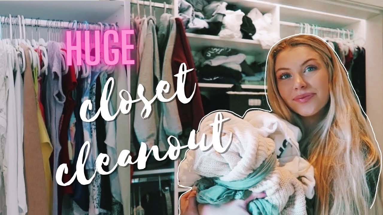 HUGE closet cleanout and organization - YouTube