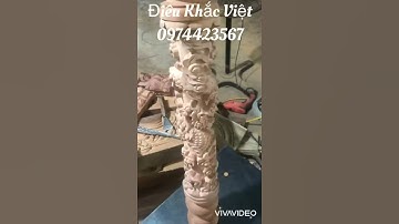 Cột- trụ rồng điêu khắc bằng máy cnc