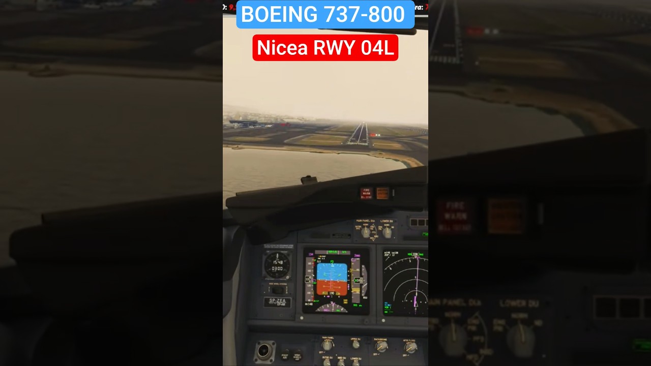 NICE RWY 04L LANDING BOEING 737-800 BDSF 