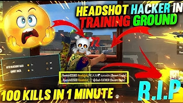 🚀HIGH SPEED AWM HEADSHOT HACKER ON TRAINING GROUND//Garena free fire⚡ 
