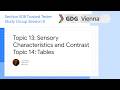 Web Accessibility: Tables, Color, and Sensory Features | Section 508 Trusted Tester Study Group 8