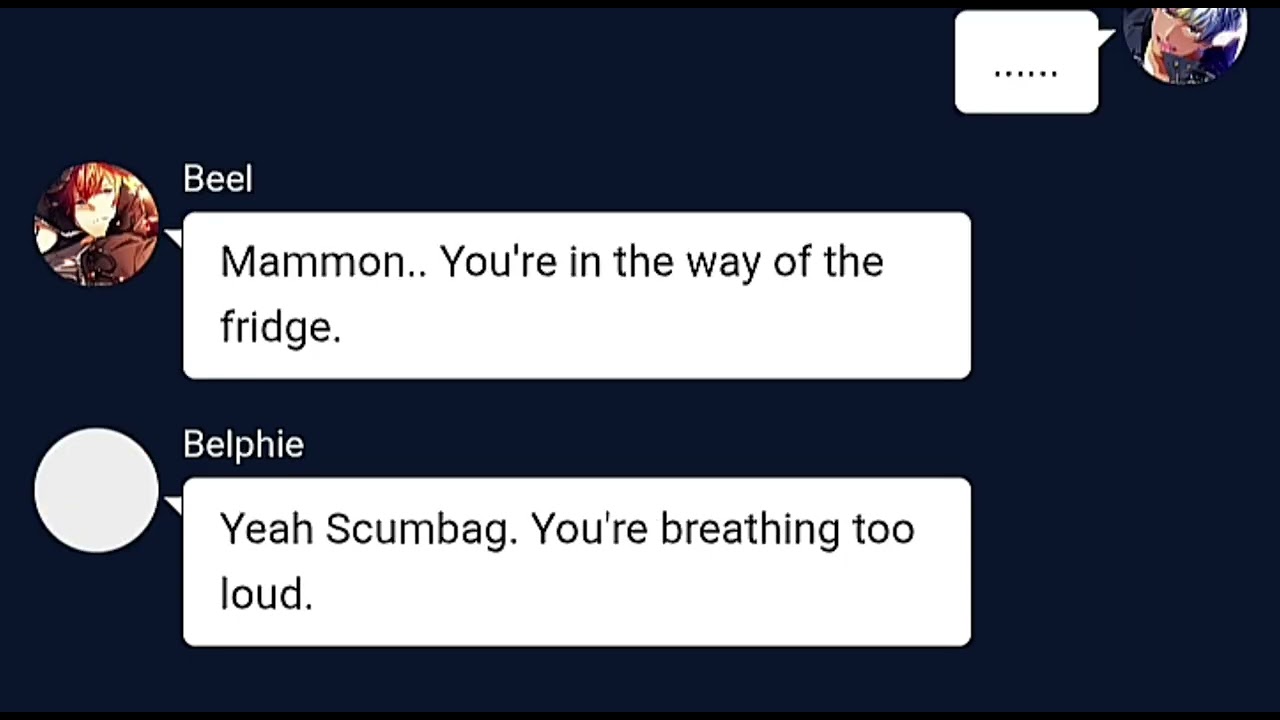 Obey me texts: WHAT IF MAMMON LOSES A BET?? HE HAD TO YELL... // Part 1/2