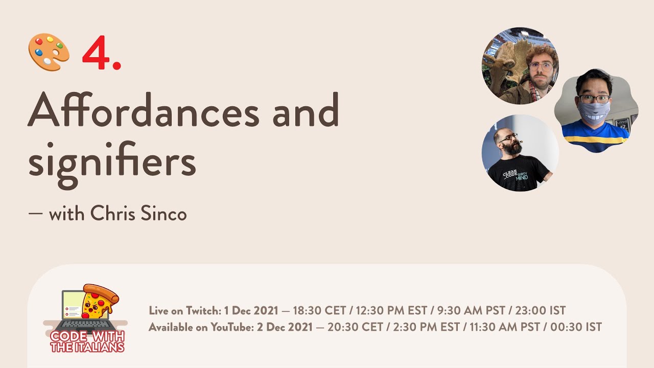 DWTI #4: affordances & co — with Chris Sinco