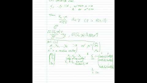 STAT3101: Multivariate Central Limit Theorem 1