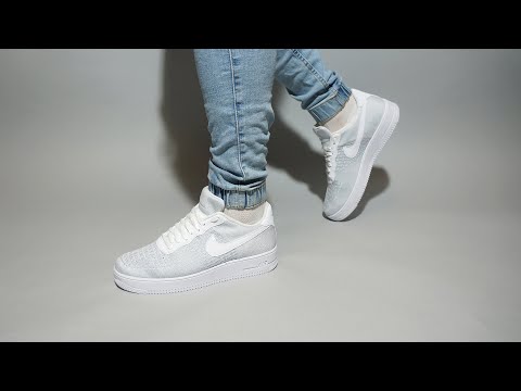 nike air force one flyknit 2.0 white pure platinum