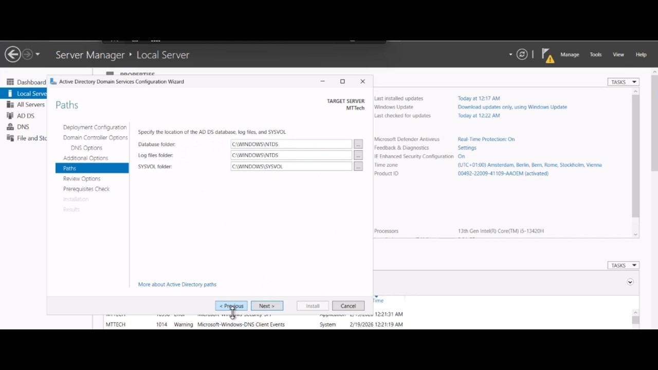 NTDS & SYSVOL Explained | Active Directory Core Components in Windows ...