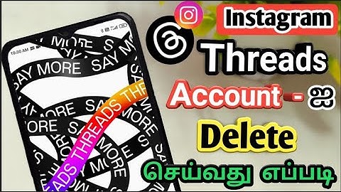 How To Delete Threads Account In Tamil/Threads Account Delete/Delete Threads Account