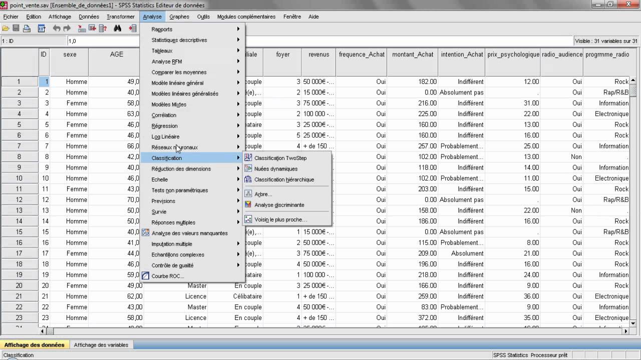 Formation SPSS : La Corrélation (Pearson/Spearman)