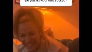 Caroline Flack likes having toes sucked