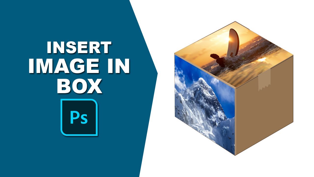 how to insert image in box in photoshop - YouTube