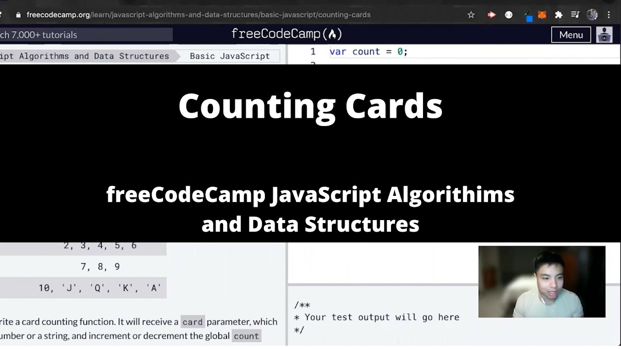 Counting Cards  (Basic JavaScript) freeCodeCamp tutorial