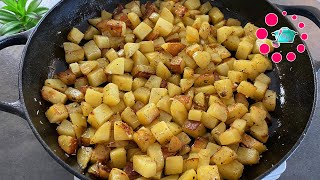 Einfach und lecker! Ein tolles Rezept für die ganze Familie! gebratene Kartoffeln in der Pfanne
