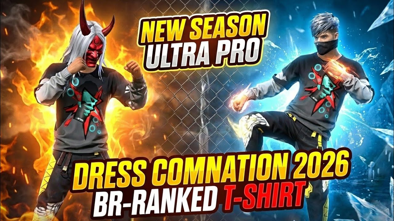TOP 50 BEST ☀️ DRESS COMBINATION 👑 FOR 🥶 BR-RANKED S49 HEROIC T-SHIRT 🔥 FREE FIRE 🔥