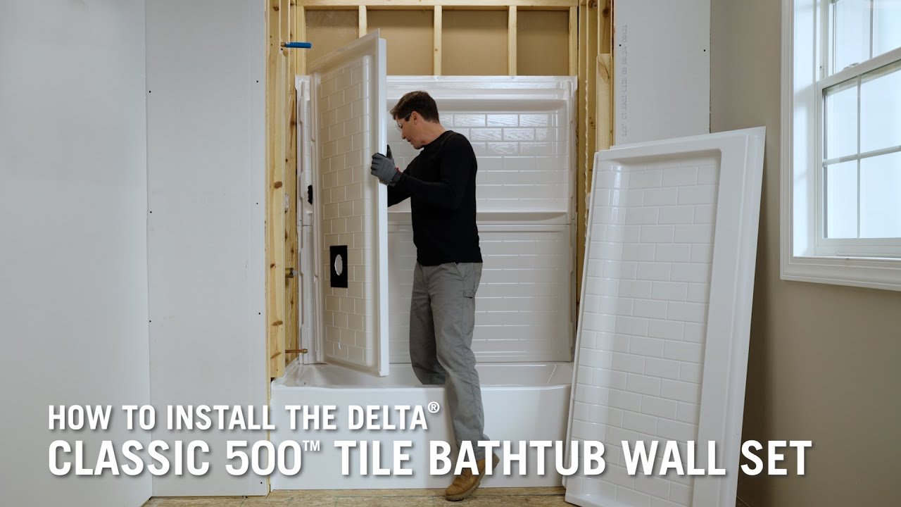How to Install the Delta® Classic 500 Tile Bathtub Wall Set