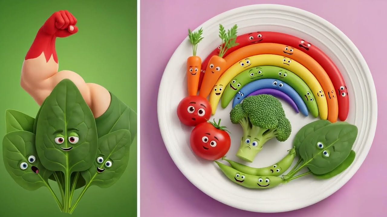 🥦 Eat Your Veggies Song | Fun & Healthy Animation for Kids