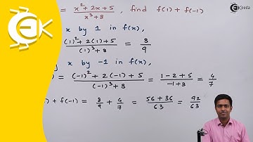 Problem No.3 on Basic Concepts of Functions | Ekeeda.com
