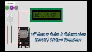 Sensor Suhu & Kelembaban | Internet of Things (IoT) | Wokwi Simulator | ESP32 | DHT22 | ThingsBoard