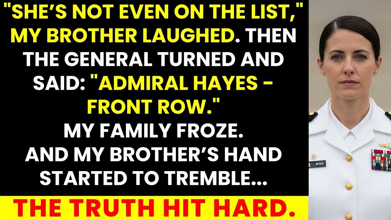 At My Brother’s Ceremony, I Wasn’t on the List — Then He Said ‘Welcome, Admiral Hayes