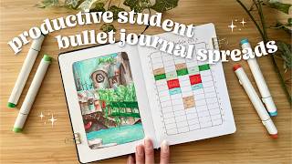how to bullet journal for SCHOOL 🩵 productive bullet journal ideas for students