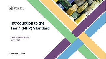 Webinar: Introduction to the Tier 4 (NFP) Standard