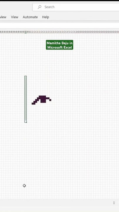 Mamitha Baiju In Excel Pixel Art Of A Rising Star https youtu be mamitha-baiju-in-excel-pixel-art-of-a-rising-star-https-youtu-be